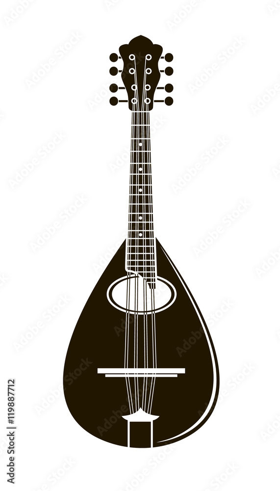 mandolin vector silhouette