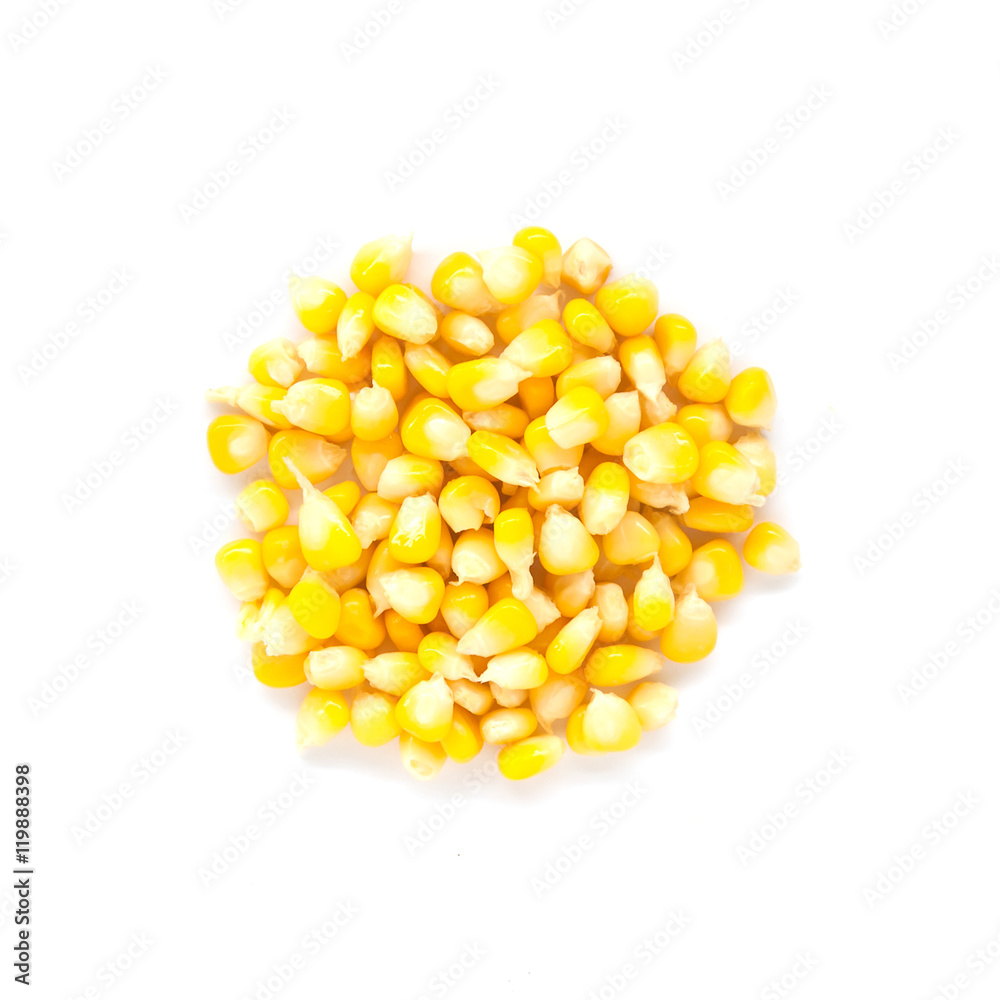 top view of pile corn isolated top view of pile corn isolated