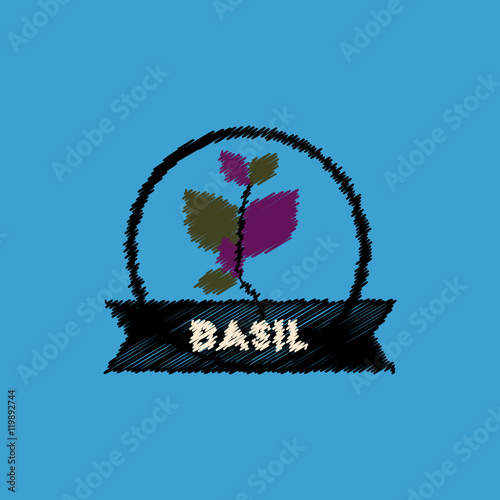 flat vector icon design collection Kitchenware seasoning basil