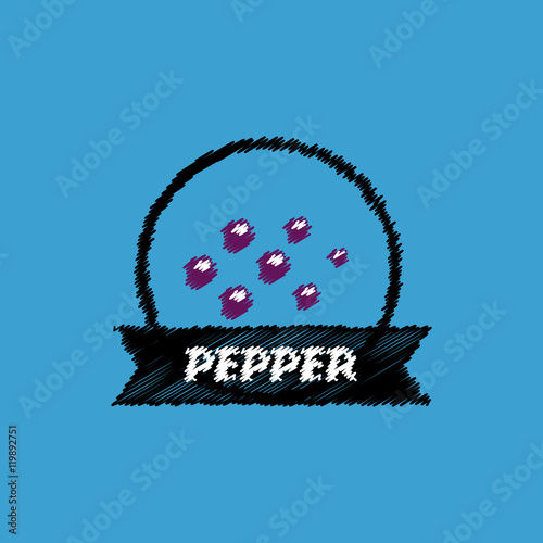 flat vector icon design collection Kitchenware seasoning pepper