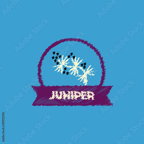 flat vector icon design collection Kitchenware seasoning juniper