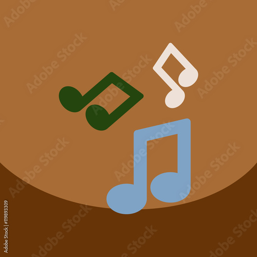 flat vector icon design collection music note