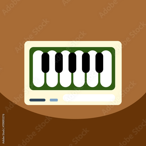 flat vector icon design collection musical instrument