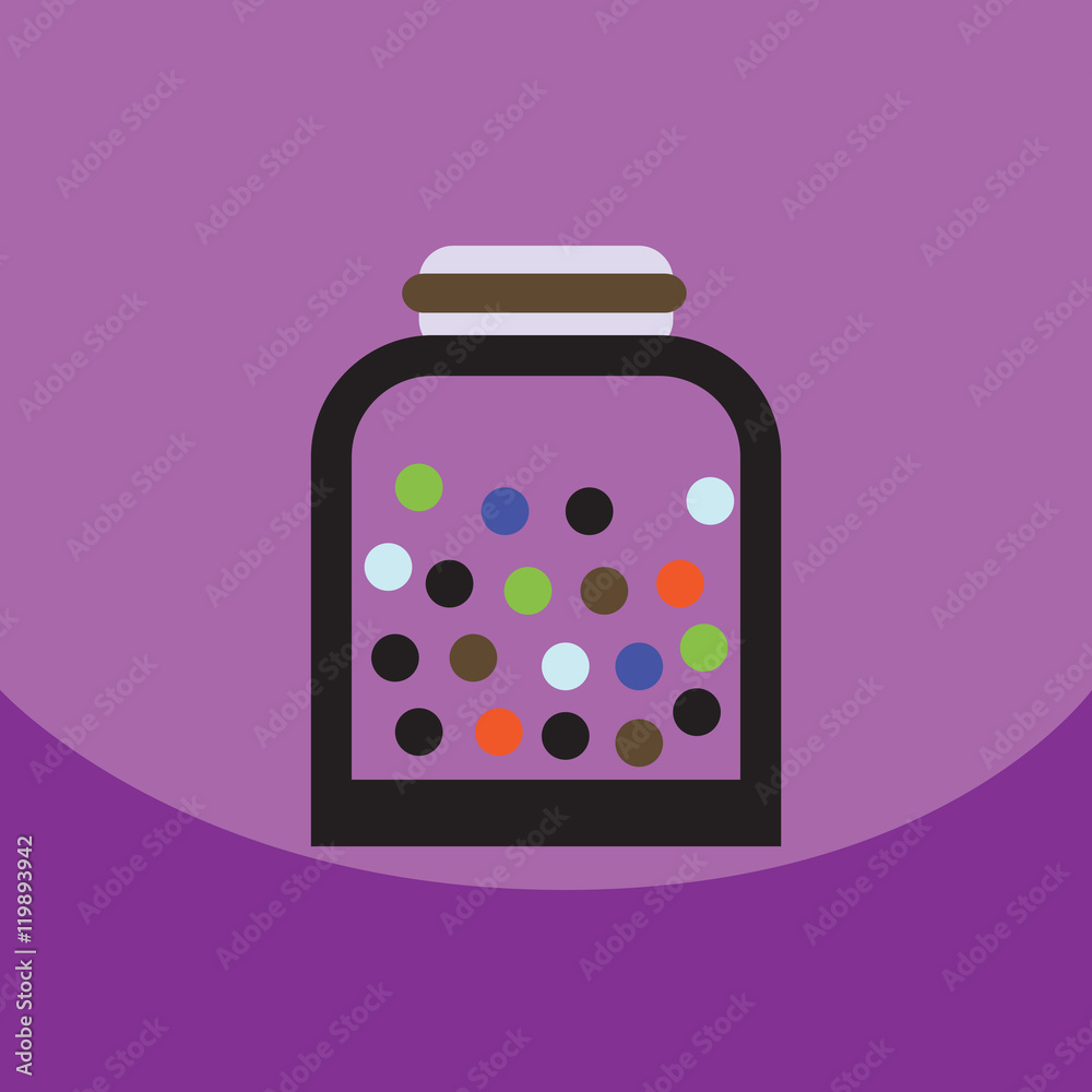 flat vector icon design collection candy in jar flat vector icon design collection candy in jar