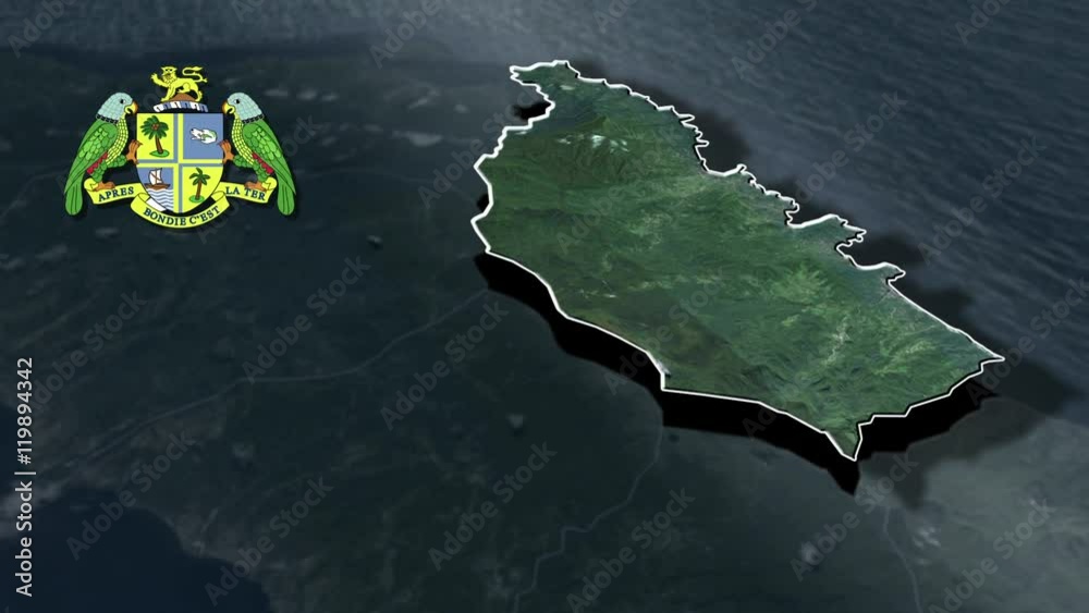 Saint David Parish with Coat Of Arms Animation Map Parishes of Dominica