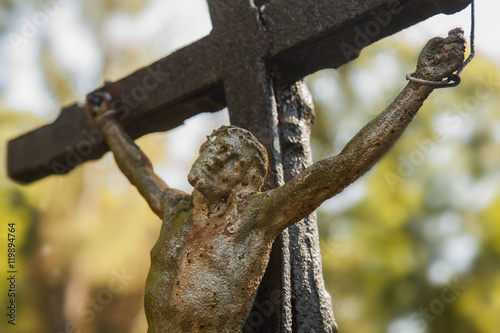 the suffering of Jesus Christ (statue fragment religion)