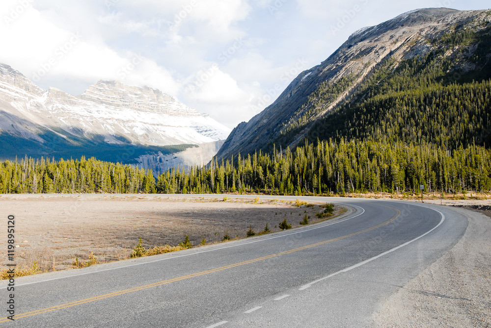 Fototapeta premium カナディアンロッキー アイスフィールド・パークウェイのビッグベンド