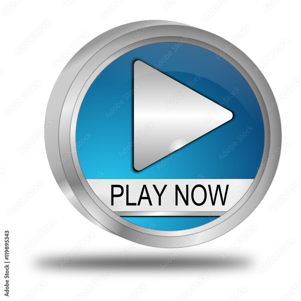 Play now Button - 3D illustration Play now Button - 3D illustration