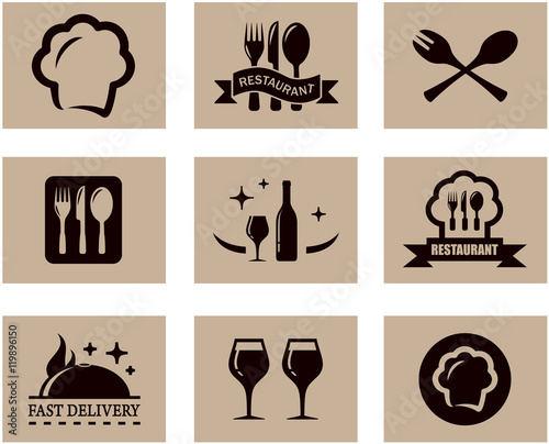 concept restaurant menu set