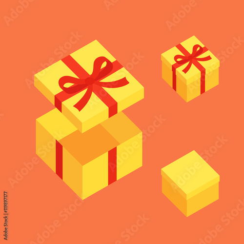 Yellow Christmas Box