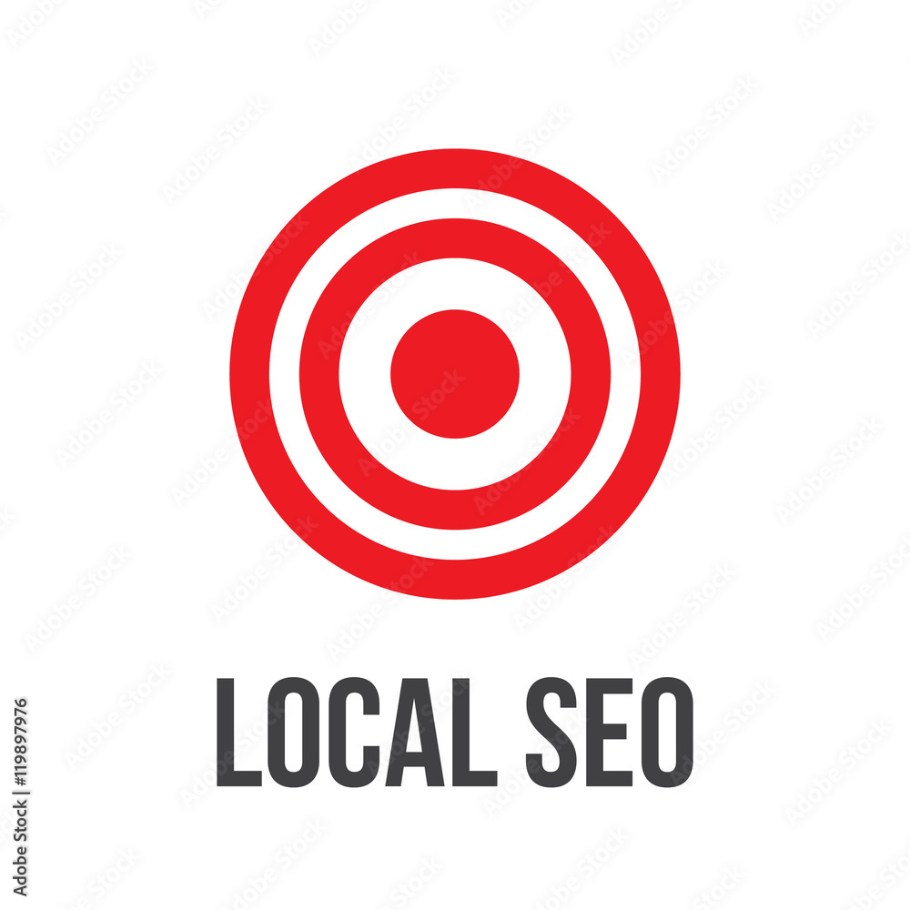 LOCAL SEO target concept vector illustration LOCAL SEO target concept vector illustration