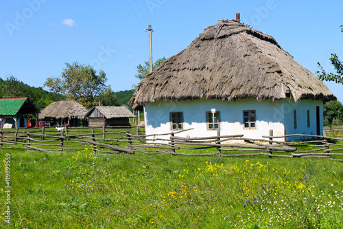 Old traditional ukrainian rural house