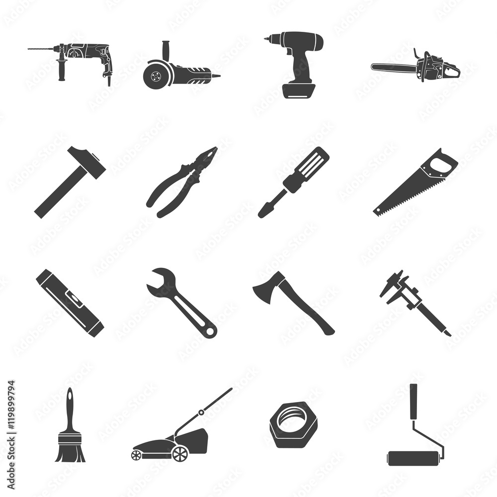 Tools icons set.