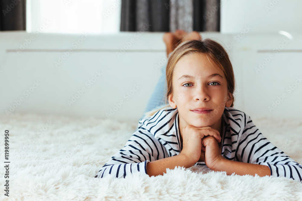 Child on a sofa