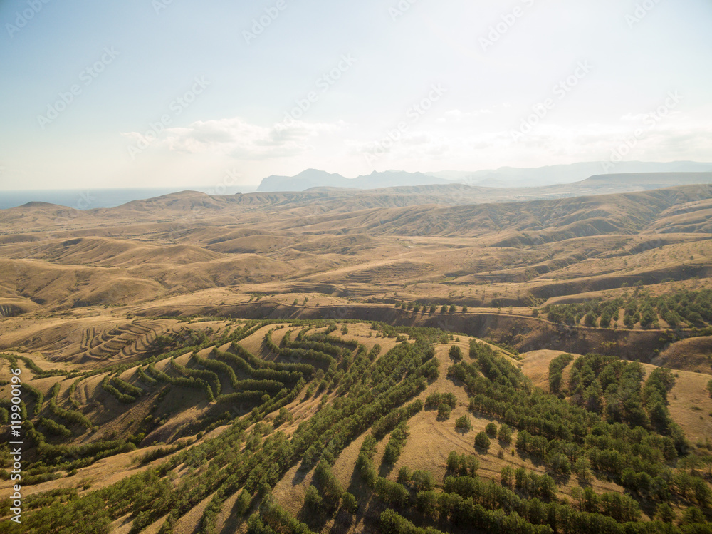 Aerial landscape in Crimea