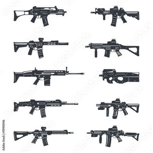 assault rifles set