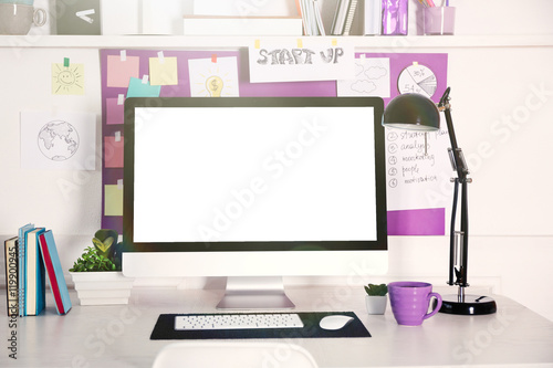 Comfortable workplace with ...