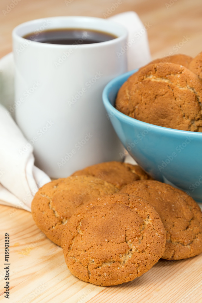 oat cookies on a wooden table oat cookies on a wooden table