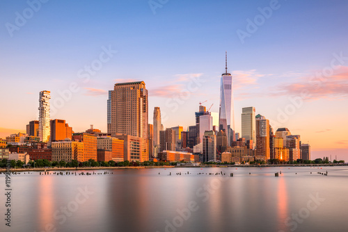 New York City Skyline on the Hudson River. © SeanPavonePhoto