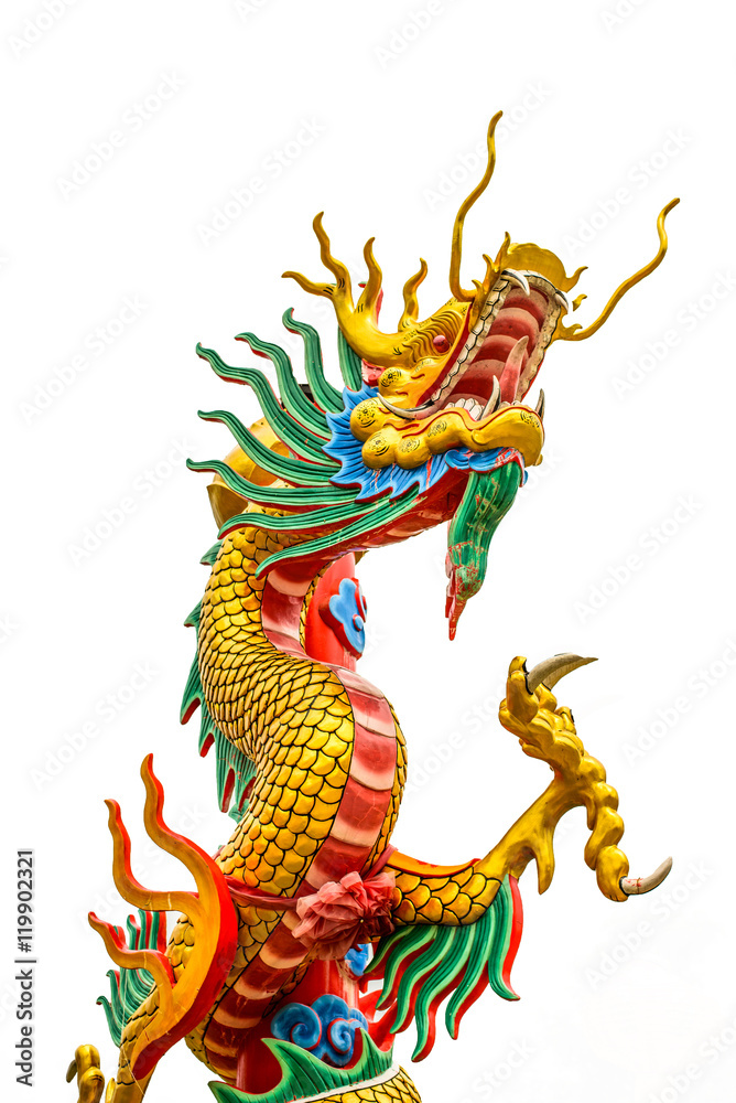 Golden Dragon in Chinese temple