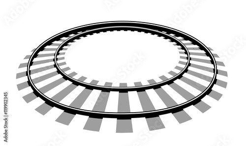 Railroad tracks vector llustration
