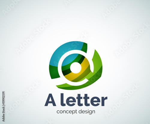 Vector A letter concept logo template