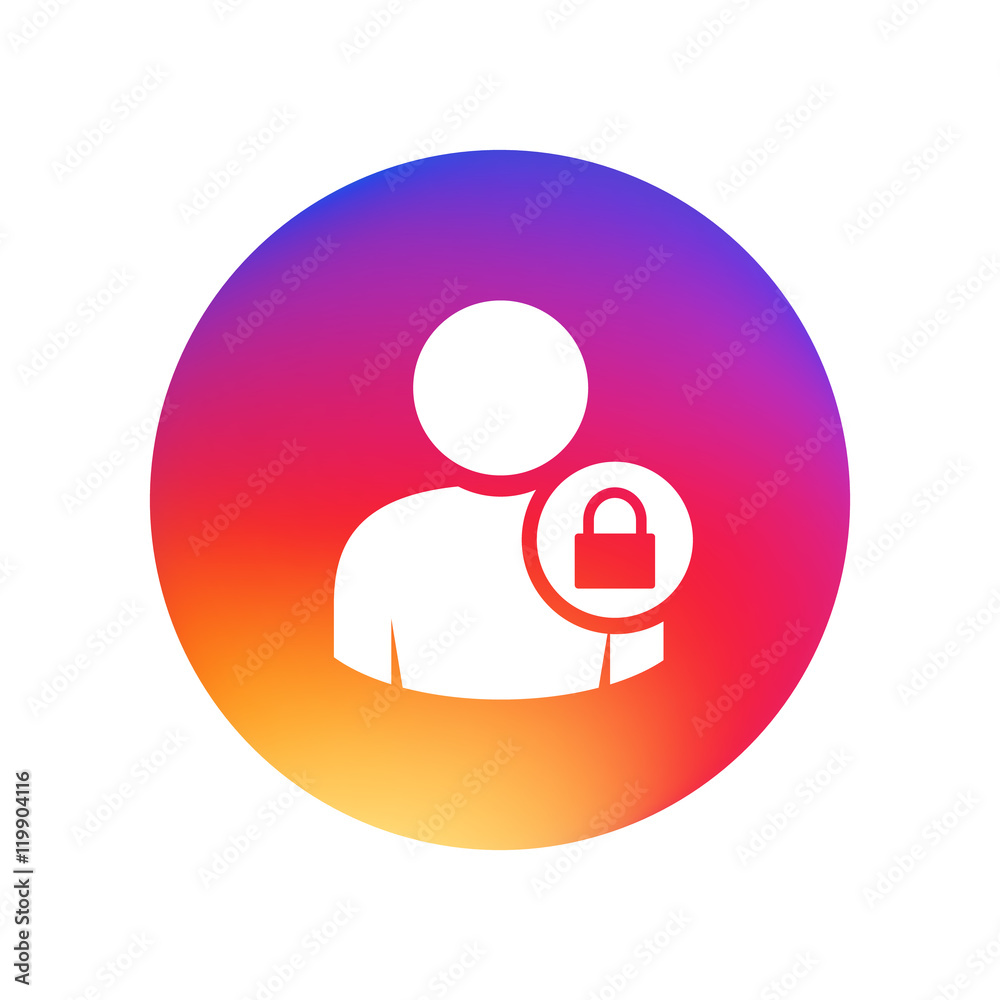 User login or authenticate icon, vector. Personal protection icon. Internet  privacy protection icon. Password protected. Security key pad Stock Vector  | Adobe Stock