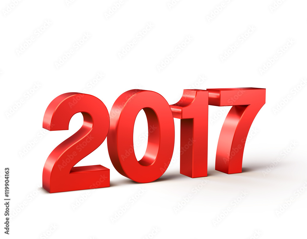 2017 Happy New Year - 3D illustration 2017 Happy New Year - 3D illustration