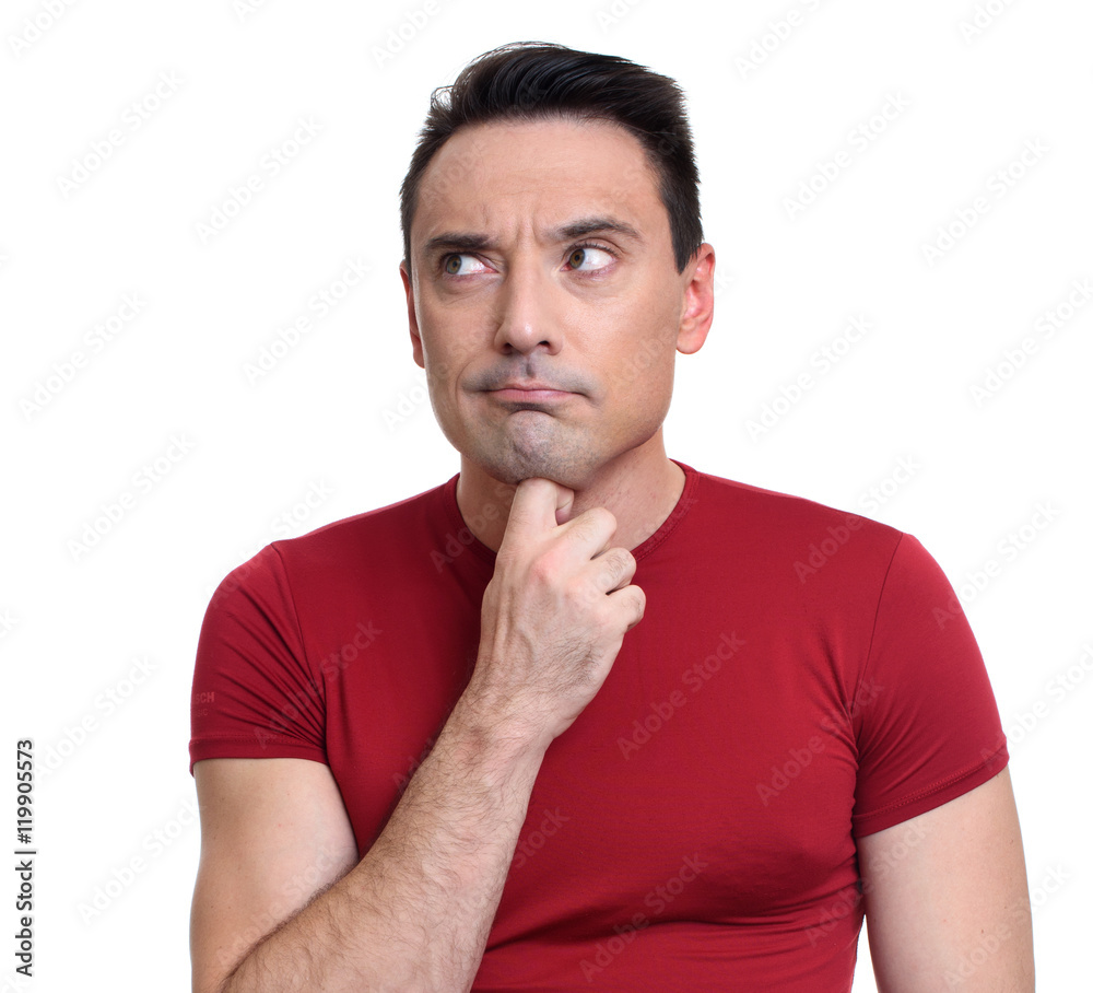 young athletic man isolated on a white background young athletic man isolated on a white background