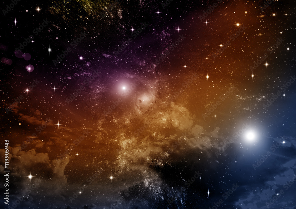 Fototapeta premium galaxy in a free space