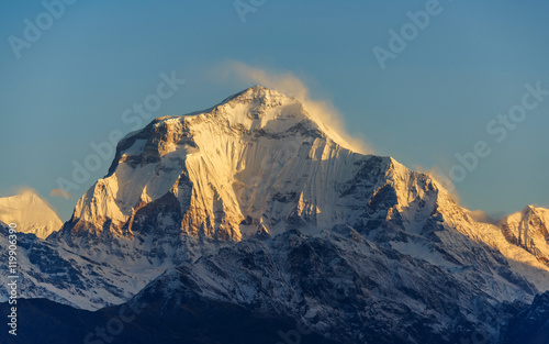 Dhaulagiri I at sunrise, Nepal photo