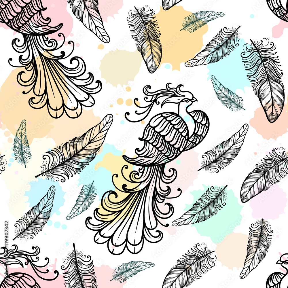 Obraz premium Firebird vector clipart