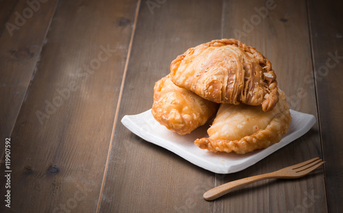 Curry puff pastry photo