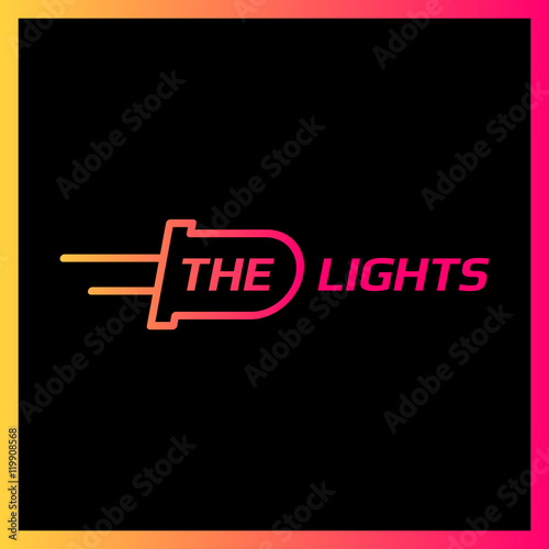 Dynamic flat line vector icon for diode or LED.