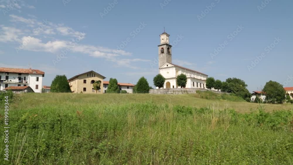 in italy invorio ancient religion building for catholic and clock tower. in italy invorio ancient religion building for catholic and clock tower.