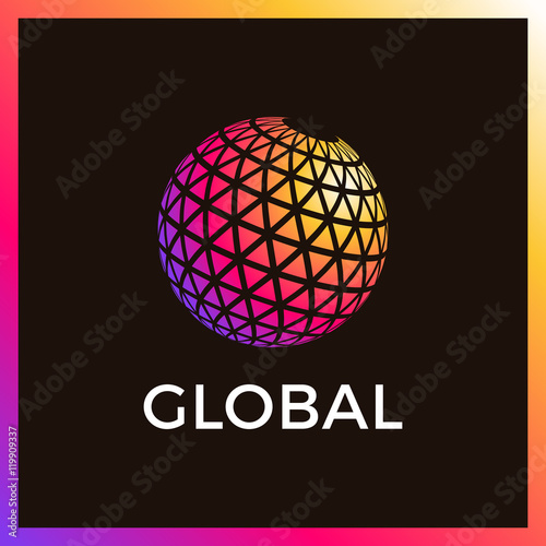 Triangle Pixel Global Media Logo Template