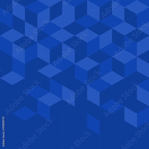 geometric modern background with blue mosaic geometric pattern, vector illustration