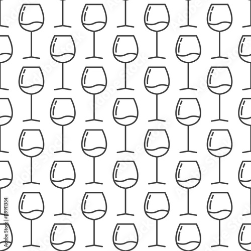 Wine glasses minimal pattern