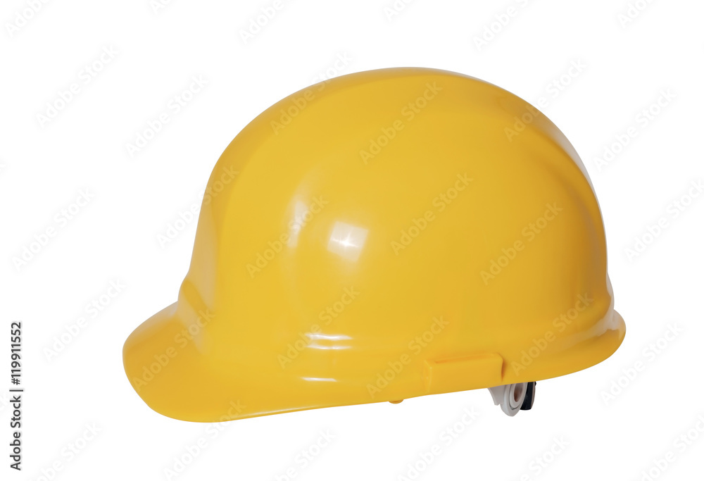 Safety hat / Yellow safety hat isolated on white background. with path. Safety hat / Yellow safety hat isolated on white background. with path.
