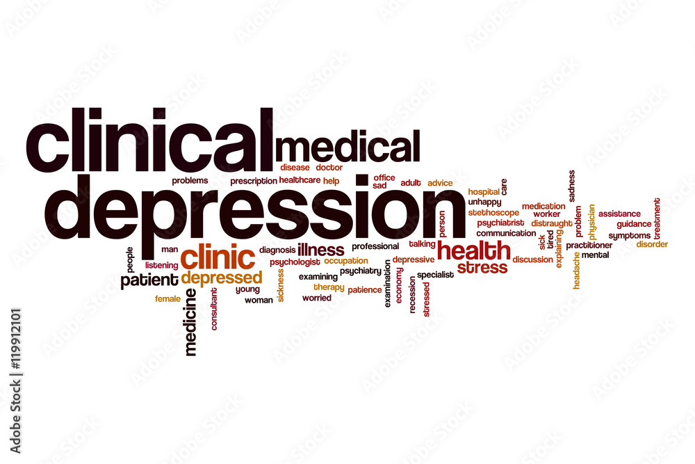 Clinical depression word cloud