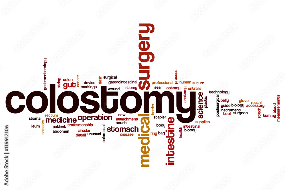 Colostomy word cloud