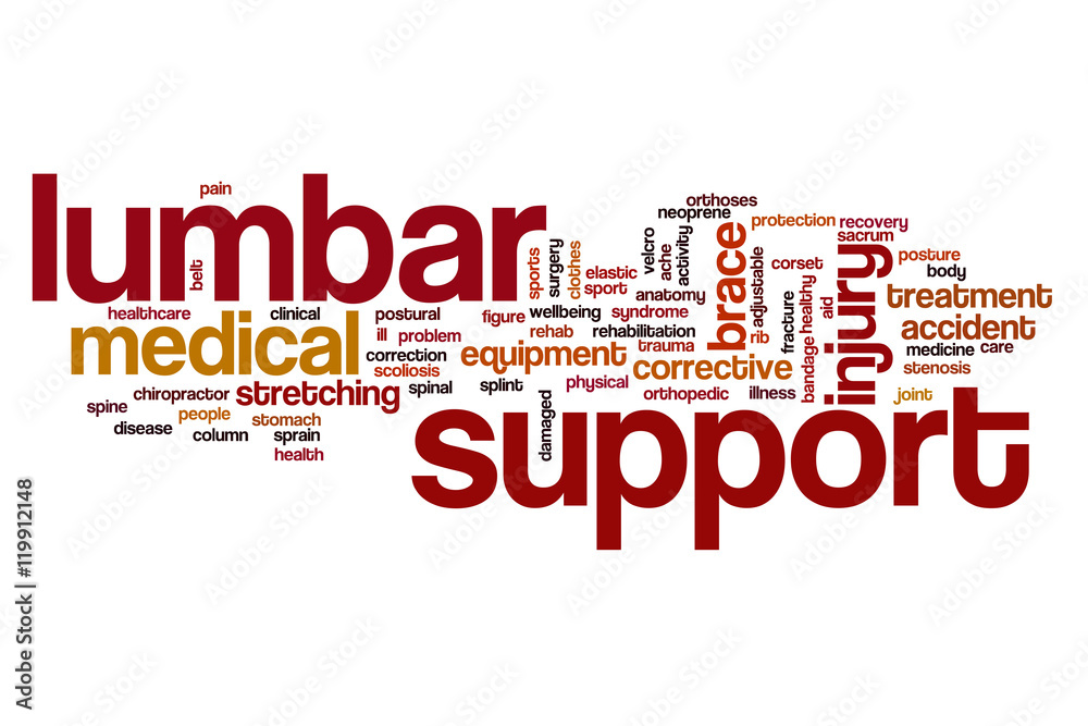 Lumbar support word cloud