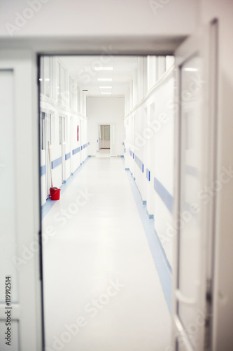  Empty hospital corridor