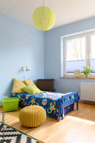 Sunny and funny character of a child room