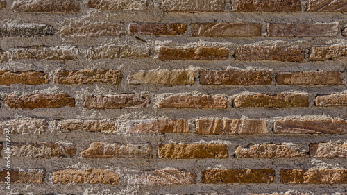 Red Background of old vintage brick Wall texture