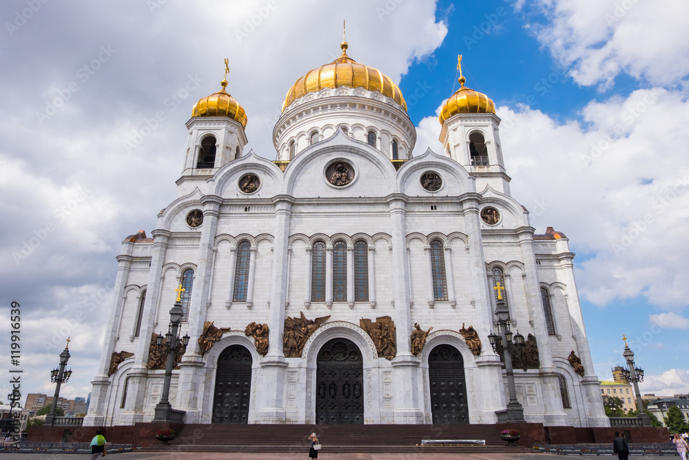 Cathedral of Christ the Savior in Moscow,Russia.