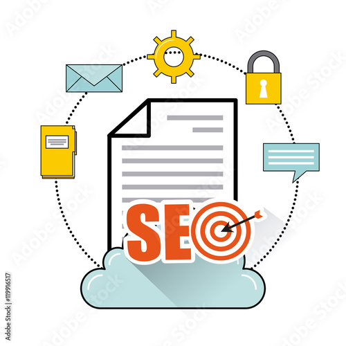 seo technology icon design, vector illustration eps10