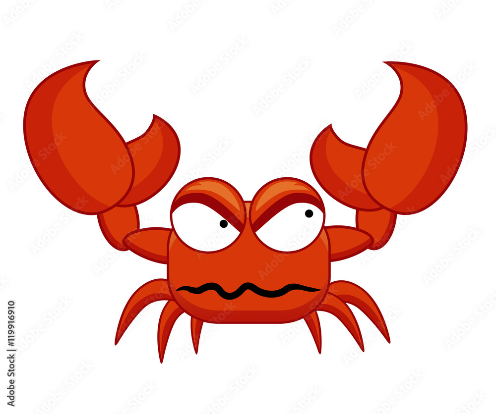angry crab looking for the enemy Stock Vector Adobe Stock