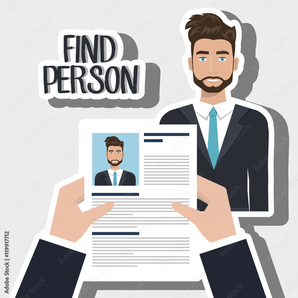 find person man hand vector illustration graphic find person man hand vector illustration graphic