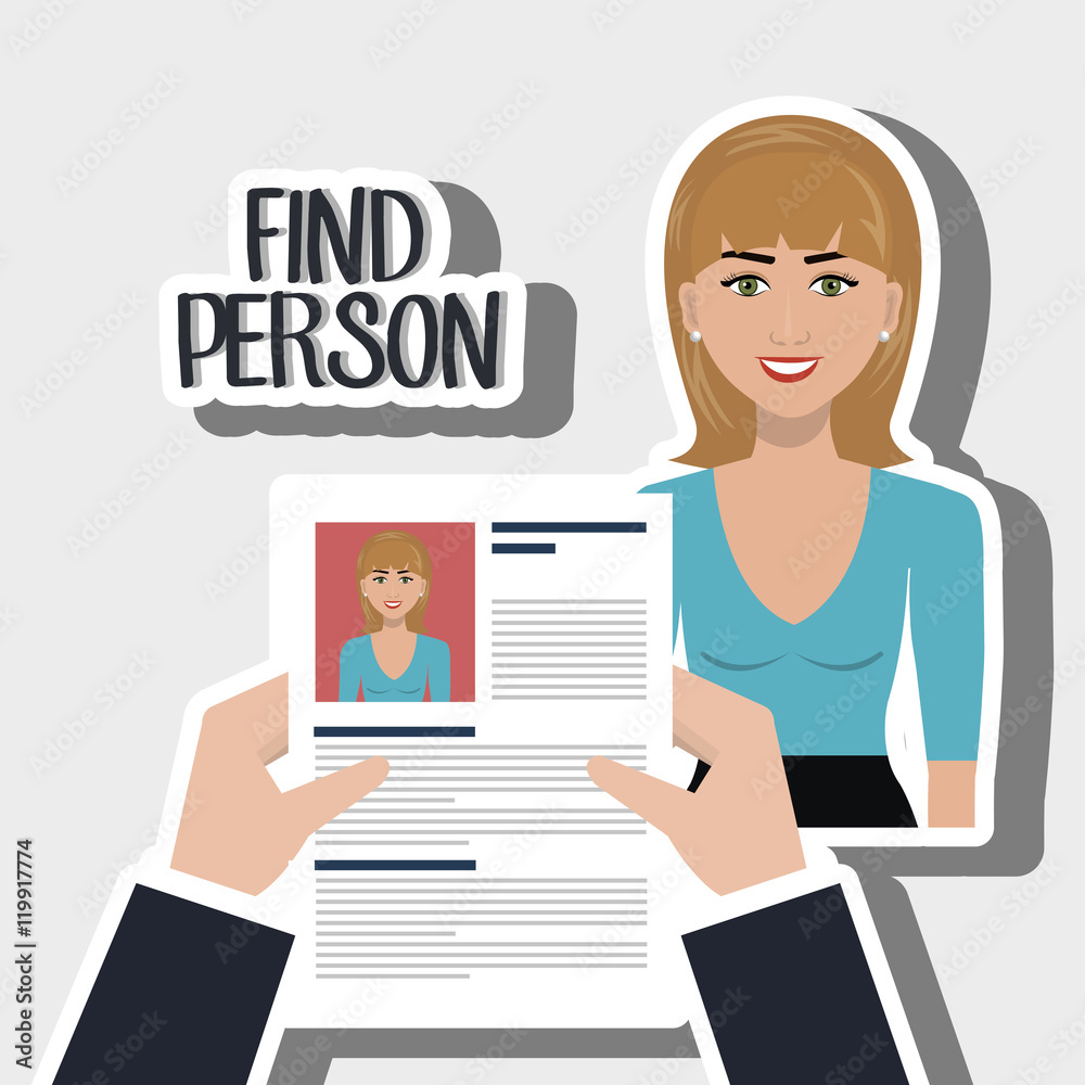 woman find person hands vector illustration graphic woman find person hands vector illustration graphic